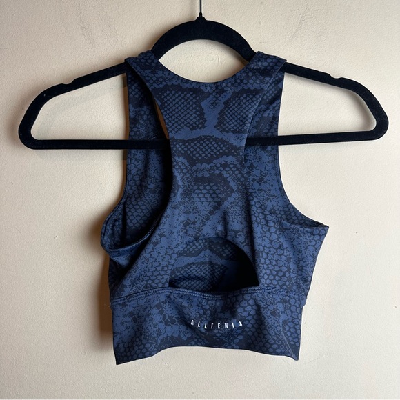 Allfenix Indie High Neck Python Longline Sports Bra Running Cut Out Womens XS - Picture 6 of 12